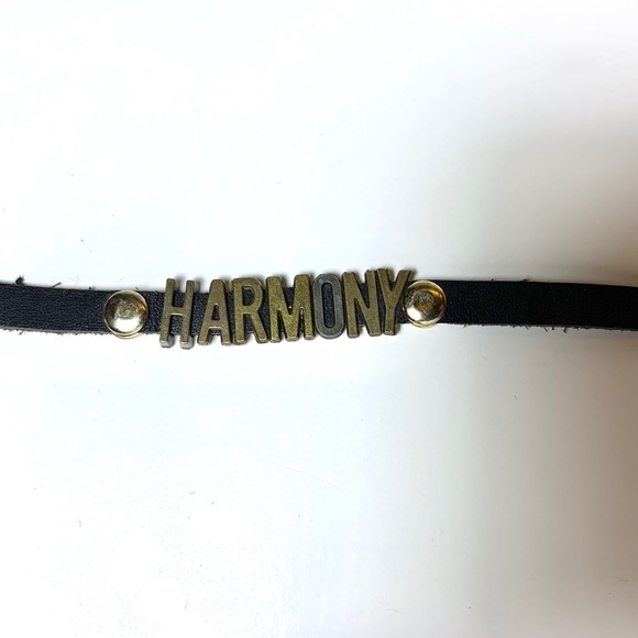 HARMONY Brass Letters Leather Buckle Bracelet - Picture 10 of 16